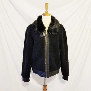 William Rast Faux Fur Bomber Jacket